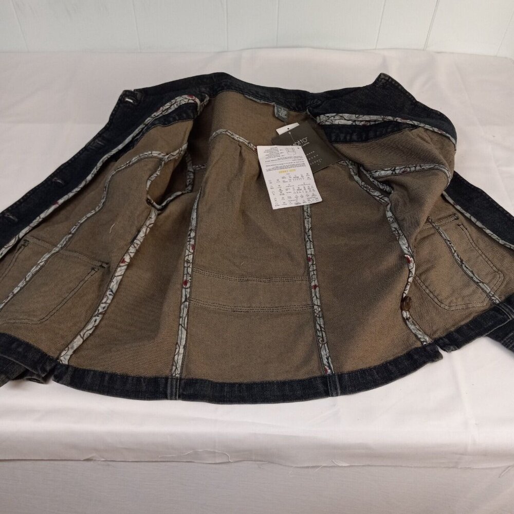 Motto QVC Women's Jean Jacket Size Small Blue Denim Cotton Spandex 2 Pockets NWT - Picture 5 of 14